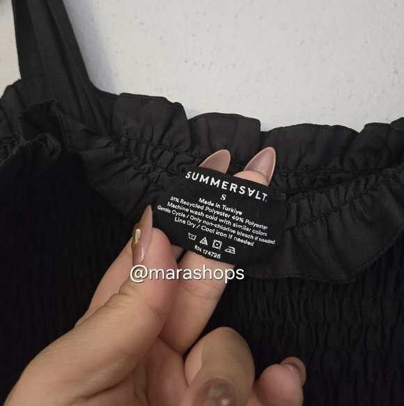 Summersalt The Silky Lux Smocked Maxi Dress Black - Picture 6 of 7